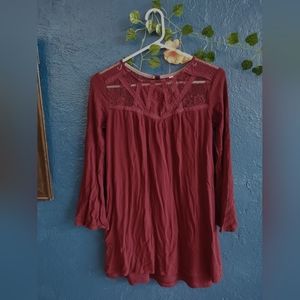 Women's Xhilaration Tunic Maroon Medium